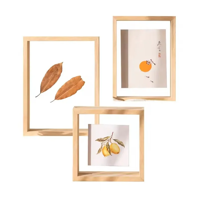 Double-sided Insert Photo Frame Acrylic Photo Frame Creative Transparent Leaf Specimen Display Home Decoration Photo Frame Acrylic Display Holder