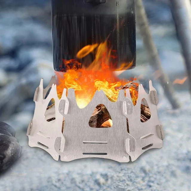 Portable Backpacking Stove Portable Folding Wood Burning Stove Pocket  Cooker Wood Stove For Outdoor Camping Hiking Backpacking - AliExpress