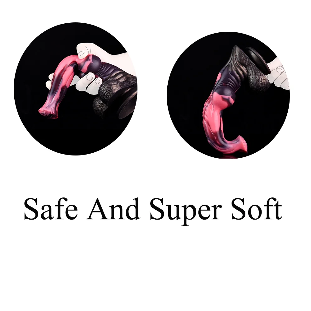 FRKO Soft Silicone Muscle Big Horse Dildo with Suction Cup G-Spot Vaginal Stimulator Anal Plug Masturbator for Women Men 18+