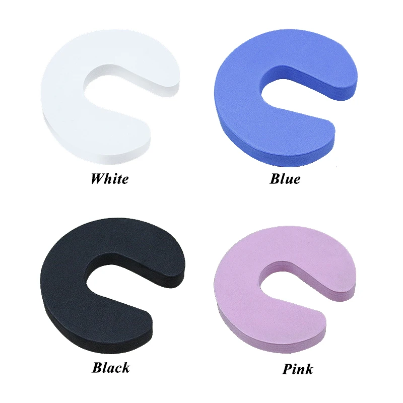 EVA C Shape Security Cabinet Locks Door Clip Baby Safety Locks Children Protection Kids Finger Safe Foam Door Stopper 5PCS