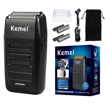 Rechargeable Cordless Shaver Twin Blade Reciprocating Razor Face Care Multifunction Strong Trimmer  KM-1102