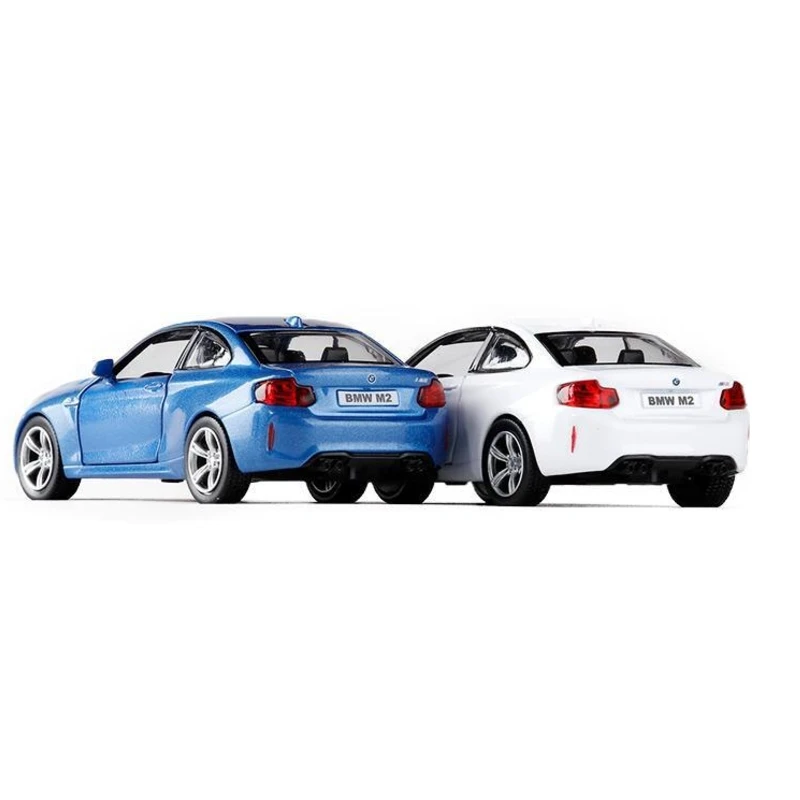 1/36 BMW M2 Sedan Toy Car For Children RMZ City Diecast Vehicle Miniature Model Pull Back Doors Openable Collection Gift For Kid 5