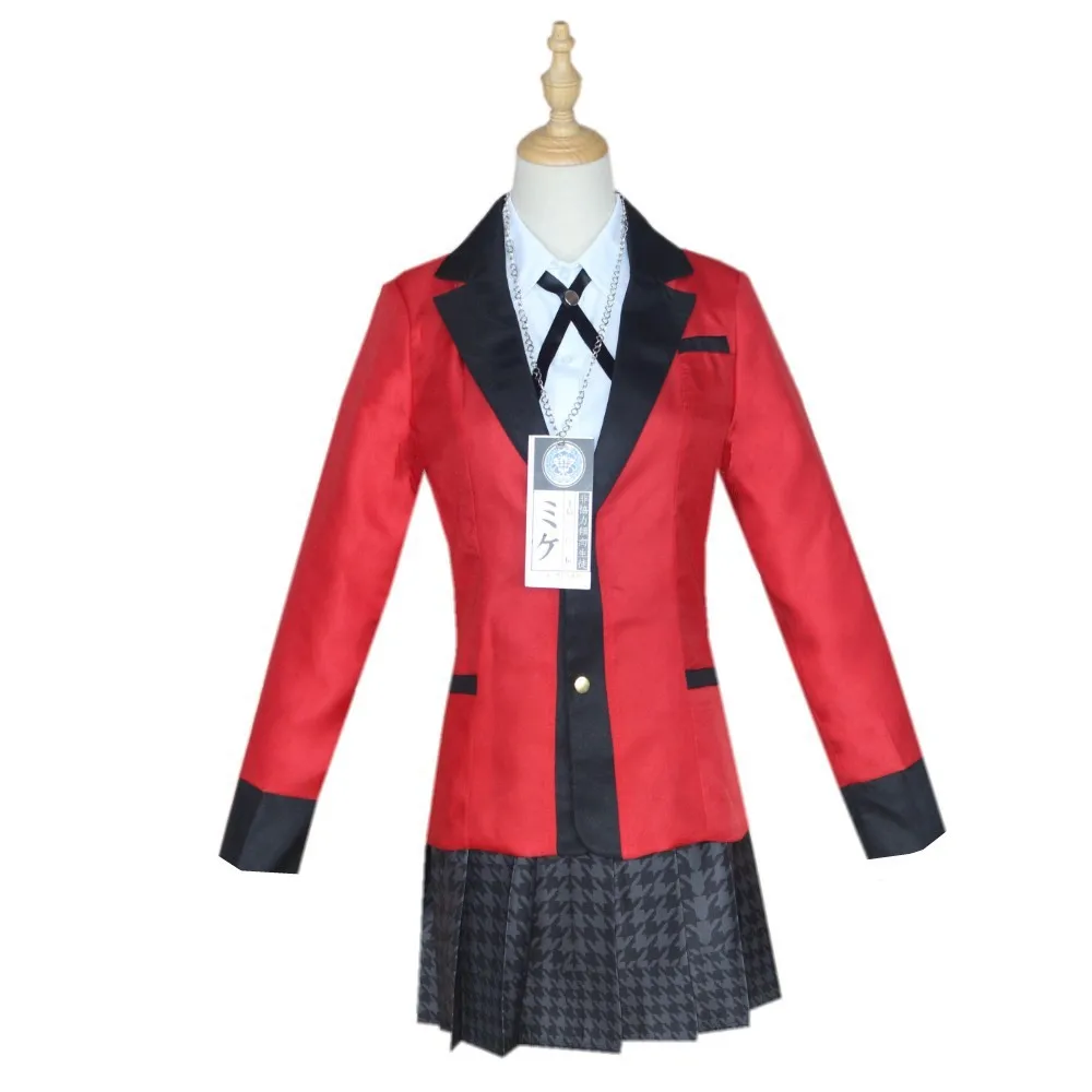 Full Set Kakegurui Jabami Yumeko Saotome Meari Japanese School Girls Uniform Cosplay Costume Adult Kid Girl