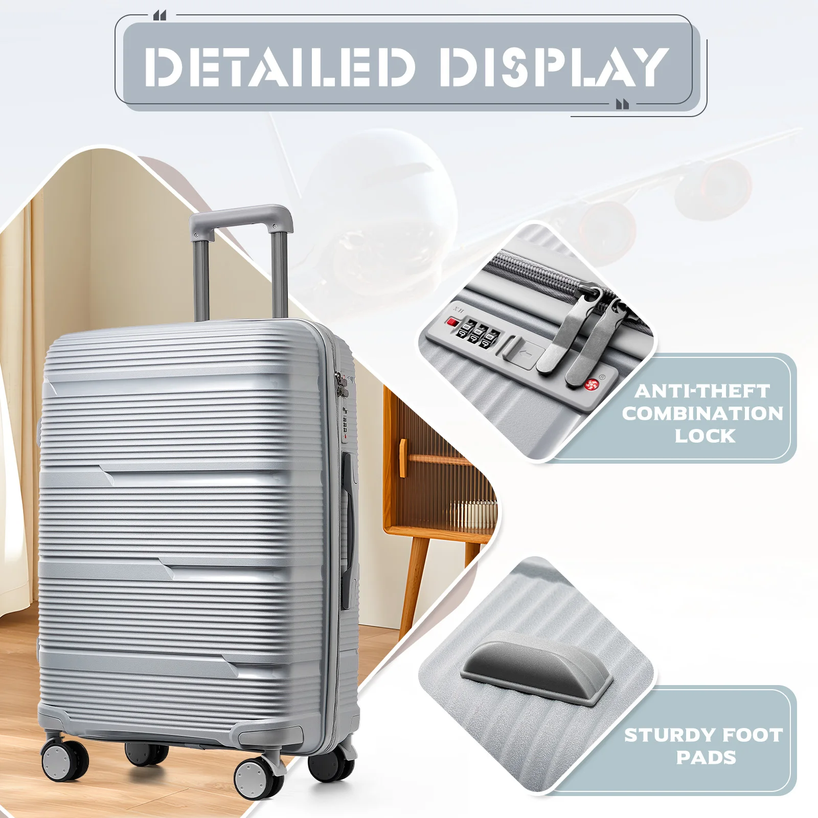 Cabin Suitcase Large Travel Suitcase Boarding Travel Box , Rolling Travel Trolley Case, Hand Carry-On Luggage Suitcase