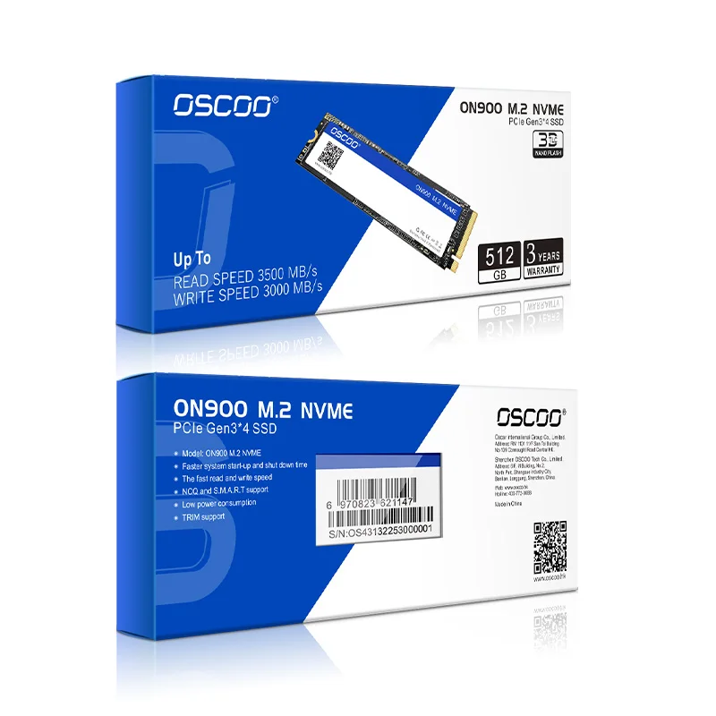 OSCOO 2280  ָ Ʈ ̺, Ʈ ũž 3D TLC ϵ ũ, NVMe 256GB, 512GB, SSD PCIe3.0 X4,  