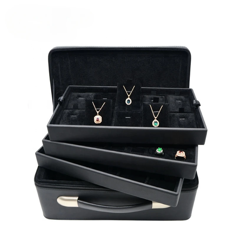 

Three Layer Large Jewelry Case Jewellery Set Packing Jewelry Storage Box Organizer