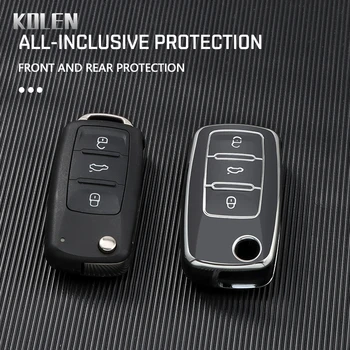 TPU Car Flip Key Case Cover Shell per Volkswagen VW Polo Golf Passat Tiguan Beetle Caddy T5 Up Eos Skoda Octavia Seat Leon Altea 4 TPU Car Flip Key Case Cover Shell per Volkswagen VW Polo Golf Passat Tiguan Beetle Caddy T5 Up Eos Skoda Octavia Seat Leon Altea - TPU Car Flip Key Case Cover Shell per Volkswagen VW Polo Golf Passat Tiguan Beetle