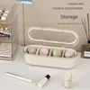 Creative Grid Makeup Brush Storage Box Dustproof and High-end Dressing Table Organizer Box Large Capacity Powder Puff Makeup Box 3