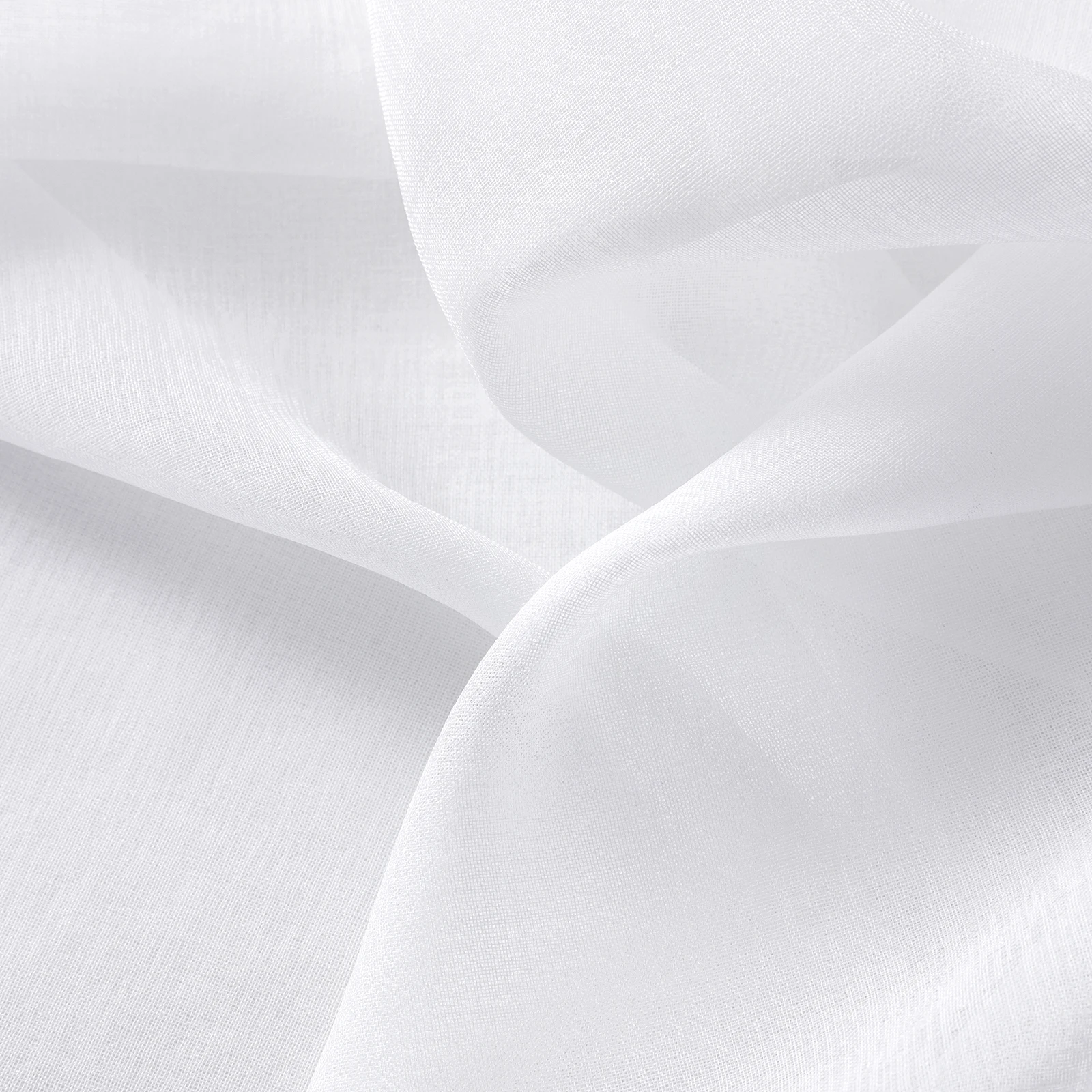 Small Short Sheer Curtains for Kitchen Bedroom Valance Tulle Drapes Embroidered Lace White Voile Curtain Home Decor 6