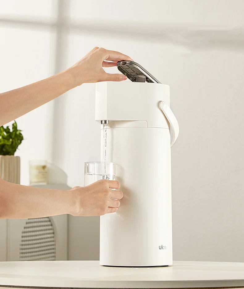Portable Household Press-type Thermos Bottle 2.2L Large Capacity Thermos Bottle Air Pressure Pot Insulated Kettle Rotating Base