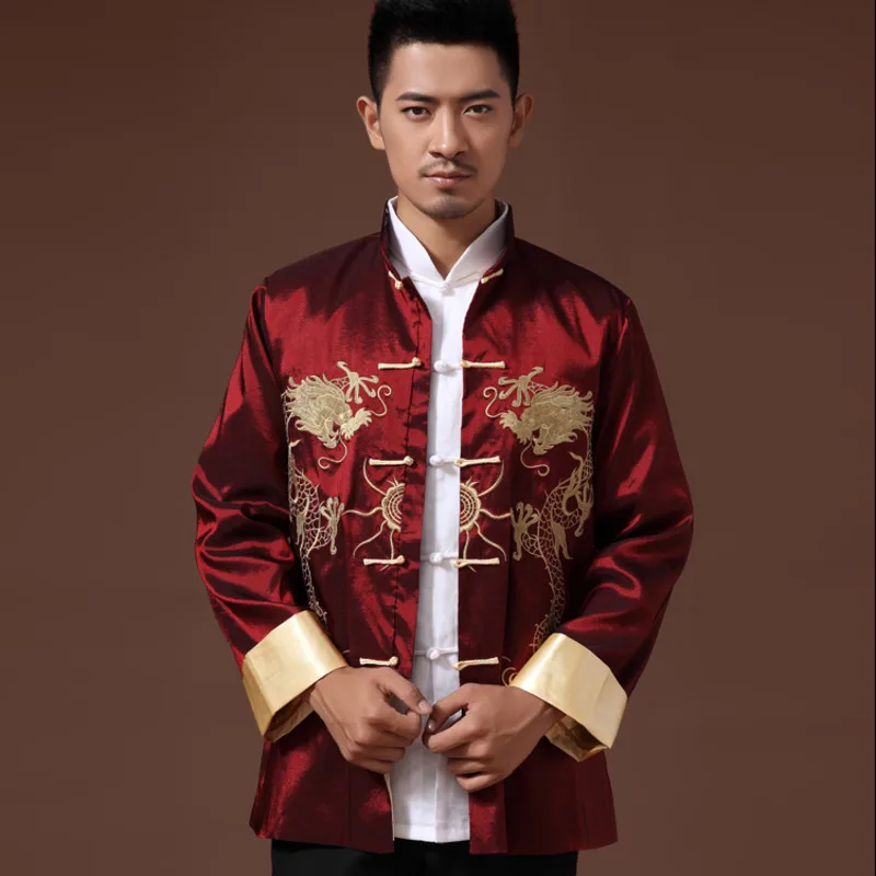 Chinese Men Traditional Festival Wedding Jacket