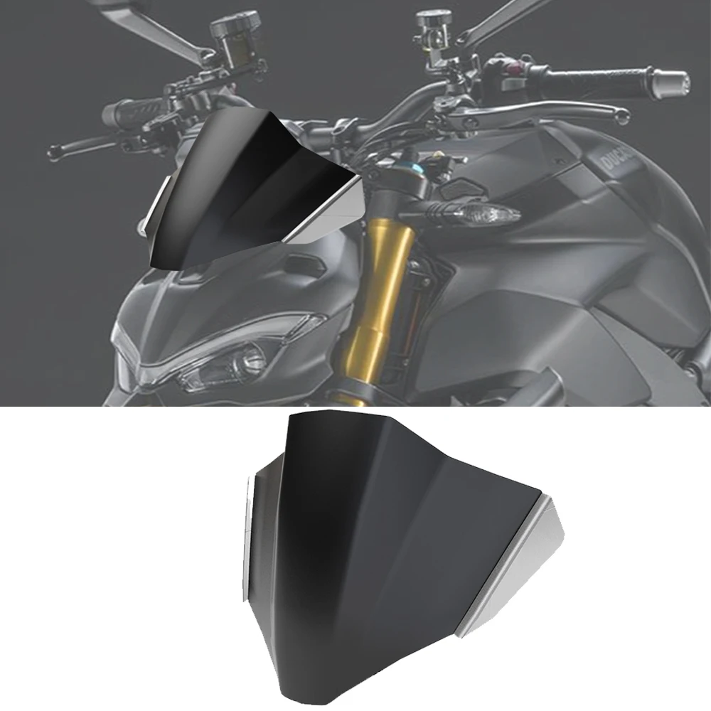 

New Motorcycle Windshield Screen Visor Windscreen Double Bubble Wind Deflector For Ducati Streetfighter V4 / V4S 2021 2022 2023