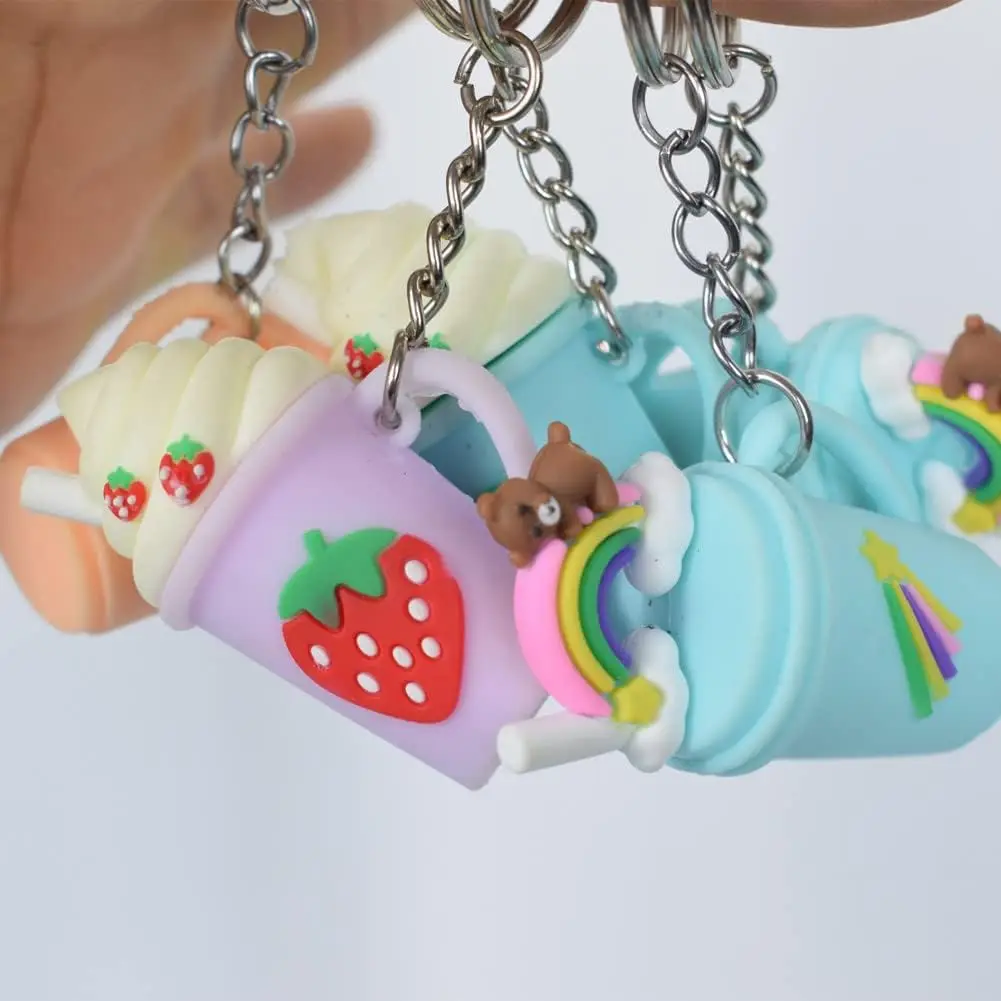 Metal Split Ring Keychain with Hanging Chain - DIY Keyring and Key Pendant Accessory