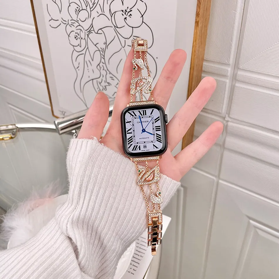 Apple Watch  ݼ Ʈ UItra 8 7 49mm 45mm 44mm Ÿ INS ¦   iWatch ø 6 5 SE 4 42mm 40mm 38mm