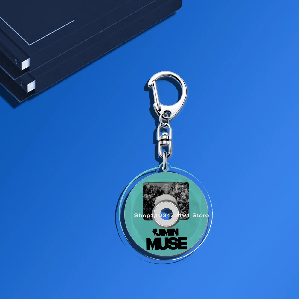 Kpop Photo Cards Photo Cards Kpop Music Player Keychain Kpop Standee Figures Acrylic Kpop Mini CD Keychain GOLDEN MUSE Album LAYOVER Agust Dddays FACES INGIDO JINS Key Ring V Teakook Kpop Accessories Merch