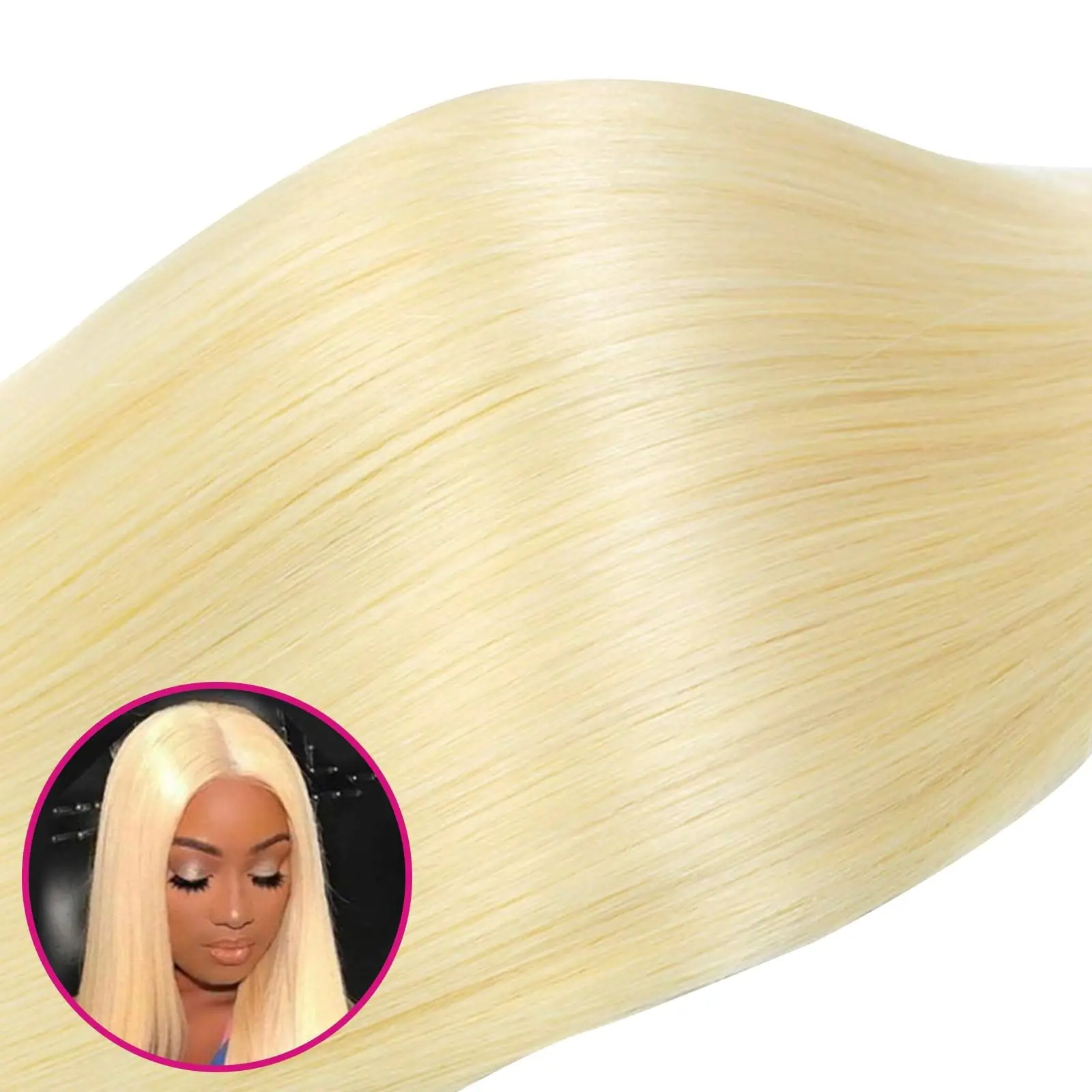 Natural Human Hair #613 Straight Human Hair Braiding Bulk Extensions No Weft Bundles For Women Extensions