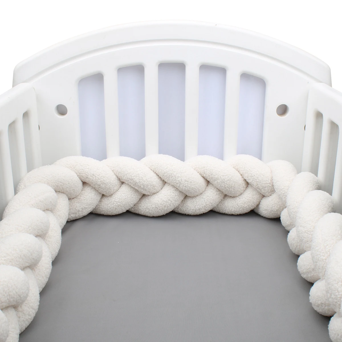 Newborn Baby Crib Bumper Cot Protector 2M Infant Bedding Set for Babies Boys Girls Braid Knot Pillow Cushion Room Decor crib bumper