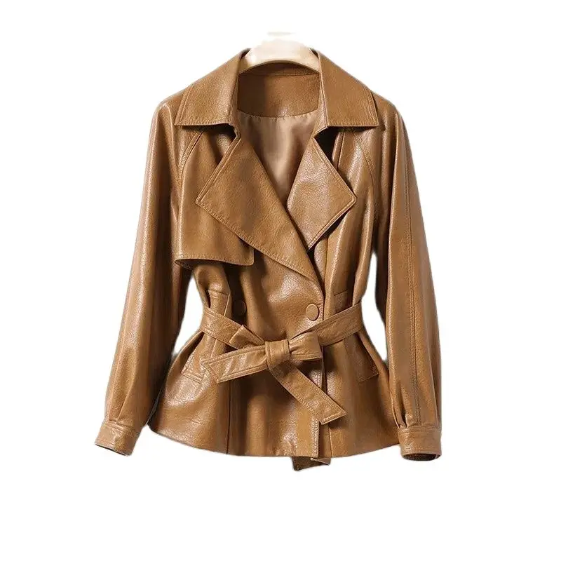 Leather Jacket Female Coat Fall/Winter 2022 New PU Leather Jacket Korean Version Miss Leather Jackets Short Women\'s Outerwear