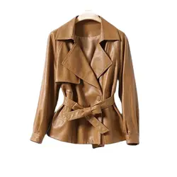 Leather Jacket Female Coat Fall/Winter 2022 New PU Leather Jacket Korean Version Miss Leather Jackets Short Women's Outerwear