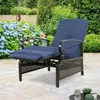 Outdoor Recliner Adjustable Patio Reclining Lounge Chair with Olefin Cushion, for Poolside, Beach, Yard, Outdoor Recliner 3