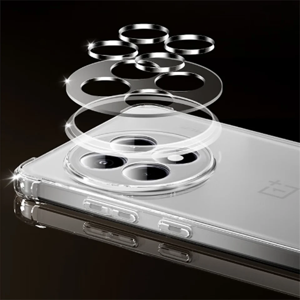 IVoler Cover Per OnePlus 13R + 2 Pellicole Vetro Temperato, Custodia Trasparente Antiurdo In TPU Morbido - 3
