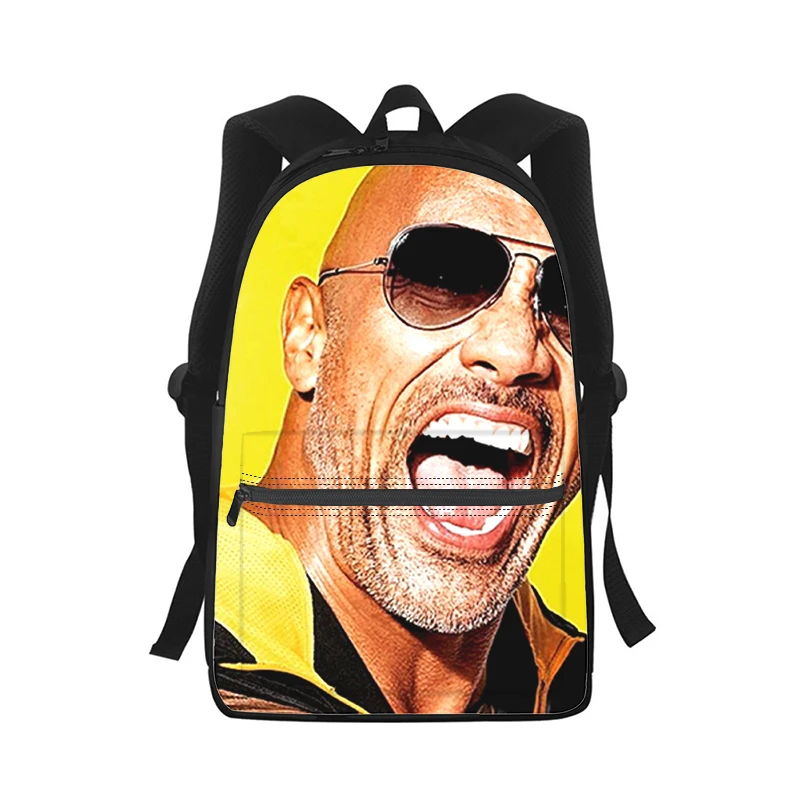 Dwayne Douglas Johnson Men Women Backpack 3D Print Fashion Student School Bag Laptop Backpack Kids Travel Shoulder Bag
