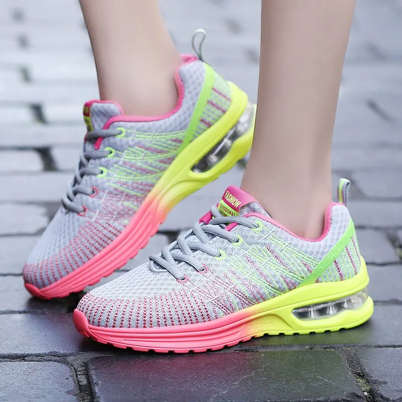 Running Shoes Womens Sneakers Air Cushion Shoes Women Shoes Running Shoes For Women Outdoor Elastic Jogging Sneakers Air Cushion Sports Tennis
