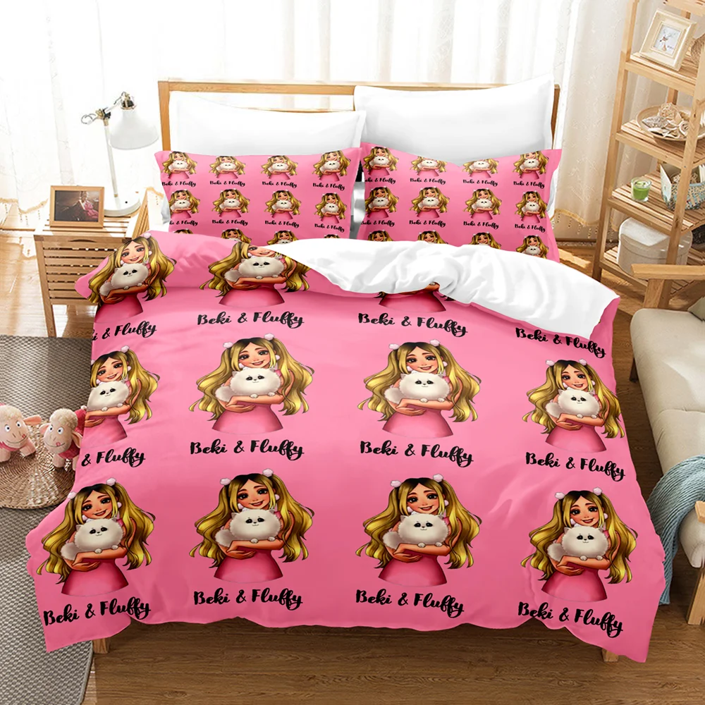 

2024 Rebekah Wing Merch Beki & Fluffy Bedding Set, Single Twin Full Queen King Size, Aldult Kid Bedroom Duvetcover Bedding Set