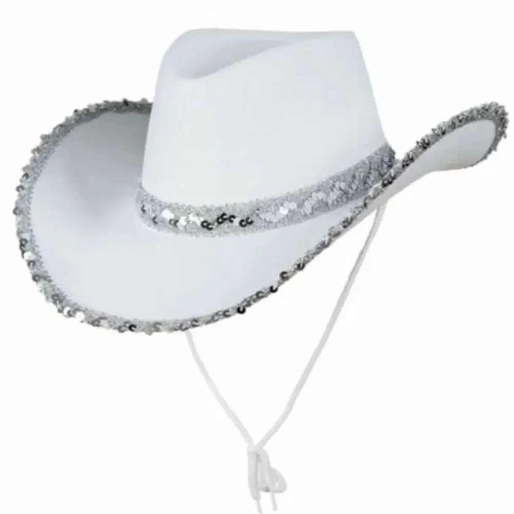 2 Cappelli Da Cowboy Per Uomini E Donne, Cappello Da Cowgirl Con Strass Scintillanti Occidentali, Per Donna, Taglia Nero