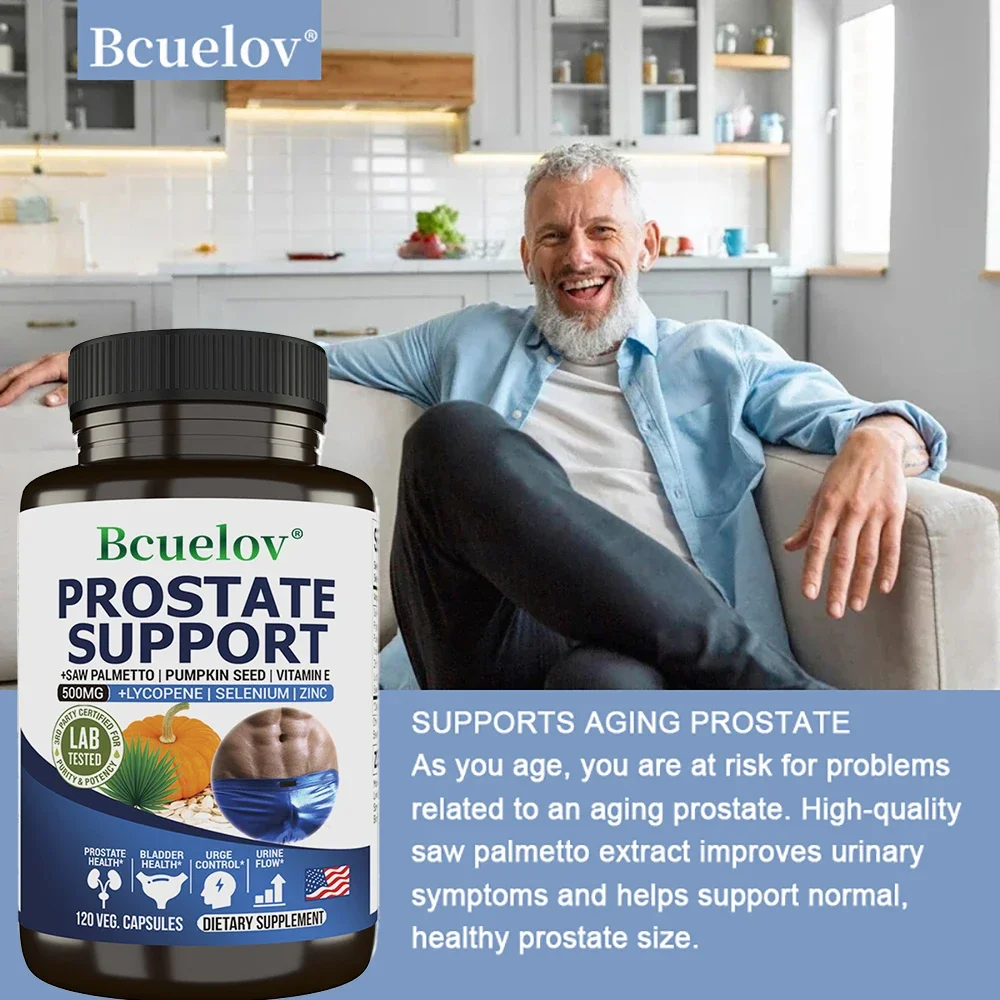 Saw Palmetto Extract Capsules for Prostate Health Hair Growth Helps Urinary Tract Function Relieves Frequent Urination saw palmetto supplement