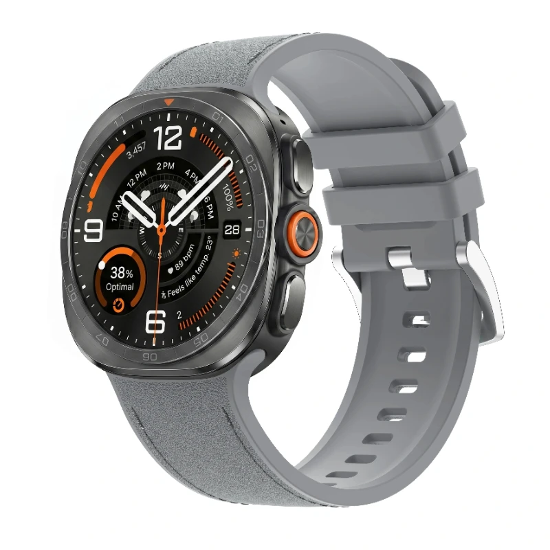 Peakform Leather+Silicone Sport Band - Premium Strap for Smartwatches