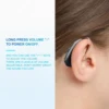 JINGHAO 1Pair Rechargeable Elderly Ear Hearing Aids BTE Visible Hearing Amplifier with Charger Dock Sound Device Grey 2