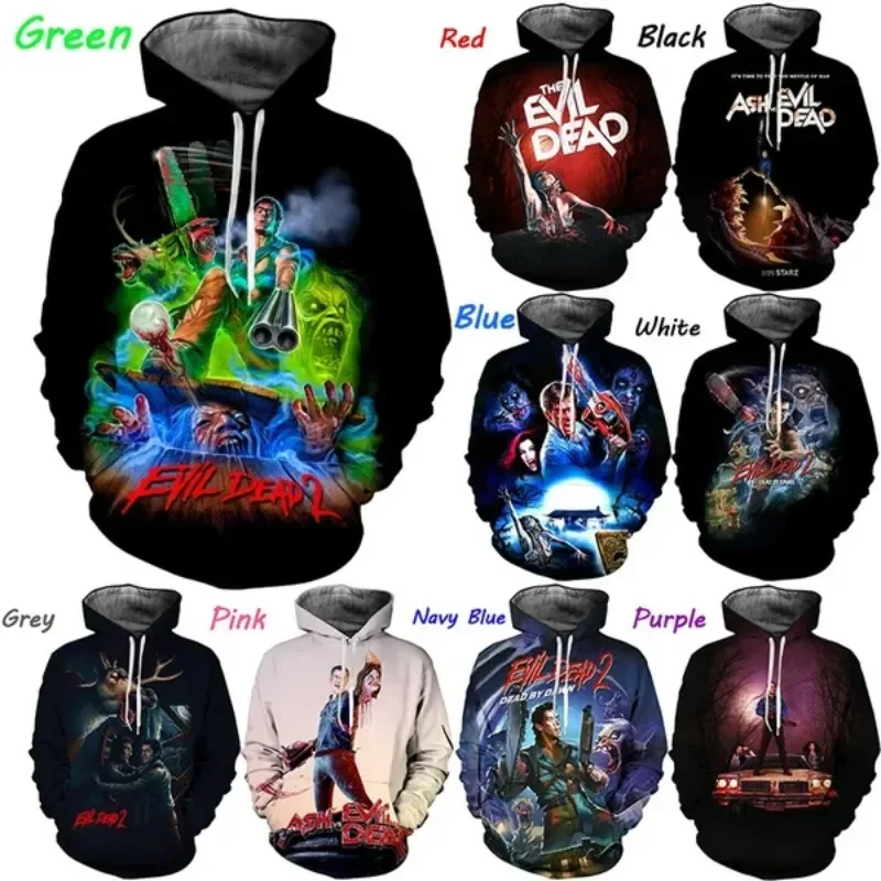 

Evil Dead Men Women Halloween 3D Printed Sweatshirt Oversized Horror Street Style Hoody Hoodies Cosplay Men's Clothing