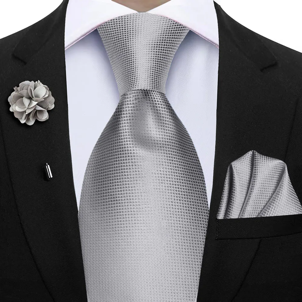 Elegant Peacock Blue Plaid Men's Accessory Set - Tie & Pocket Square Collection