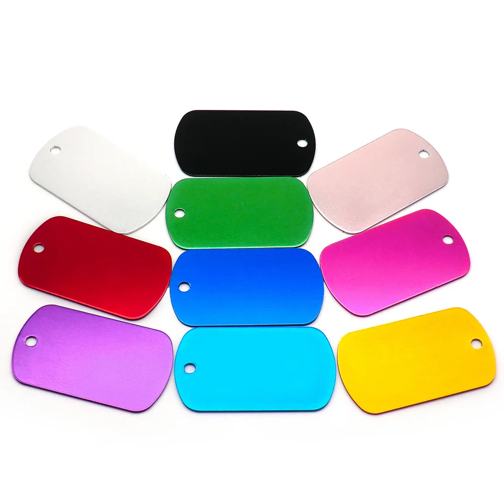 100Pcs Aluminum Military Identity Tag Custom Personalized ID Nameplate