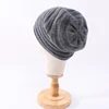 100%Pure Wool Beanies for Women Winter 2023 Stripe Solid Warm Soft Cashmere Beanie Bonnets y2k Knitted Skullies Cute Hats Caps 4