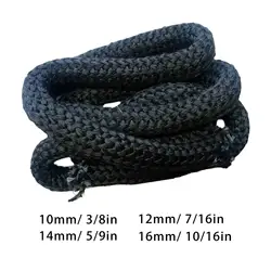 2.5Mx10/12/14/16mm Stove Door Fireplace Cord Replacement Black Gasket Cord High Temperature Wood Stove Door Seal Gasket
