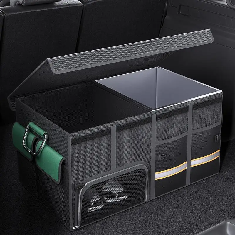Car Trunk Storage Box Multi-compartments Organizer Bag Anti Slip Foldable Cargo Stowing Tidying Organizer car Interior accessory
