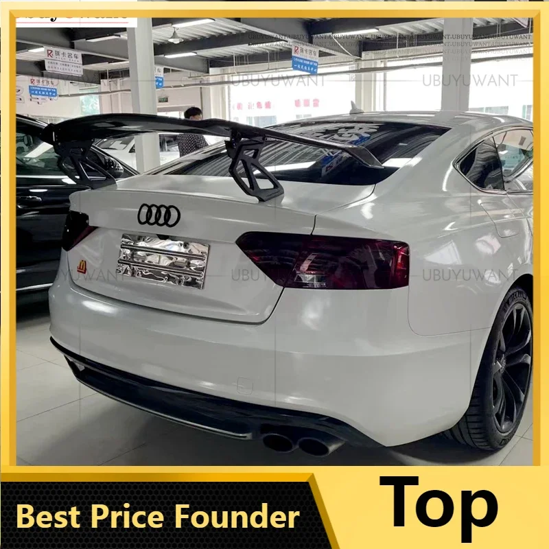 

For AUDI A5 S5 RS5 B8 2008 2009 2010-2016 Sportback Coupe 2Doors / 4Doors GTS - V Style Real Carbon Fiber Car Rear Wing Spoiler