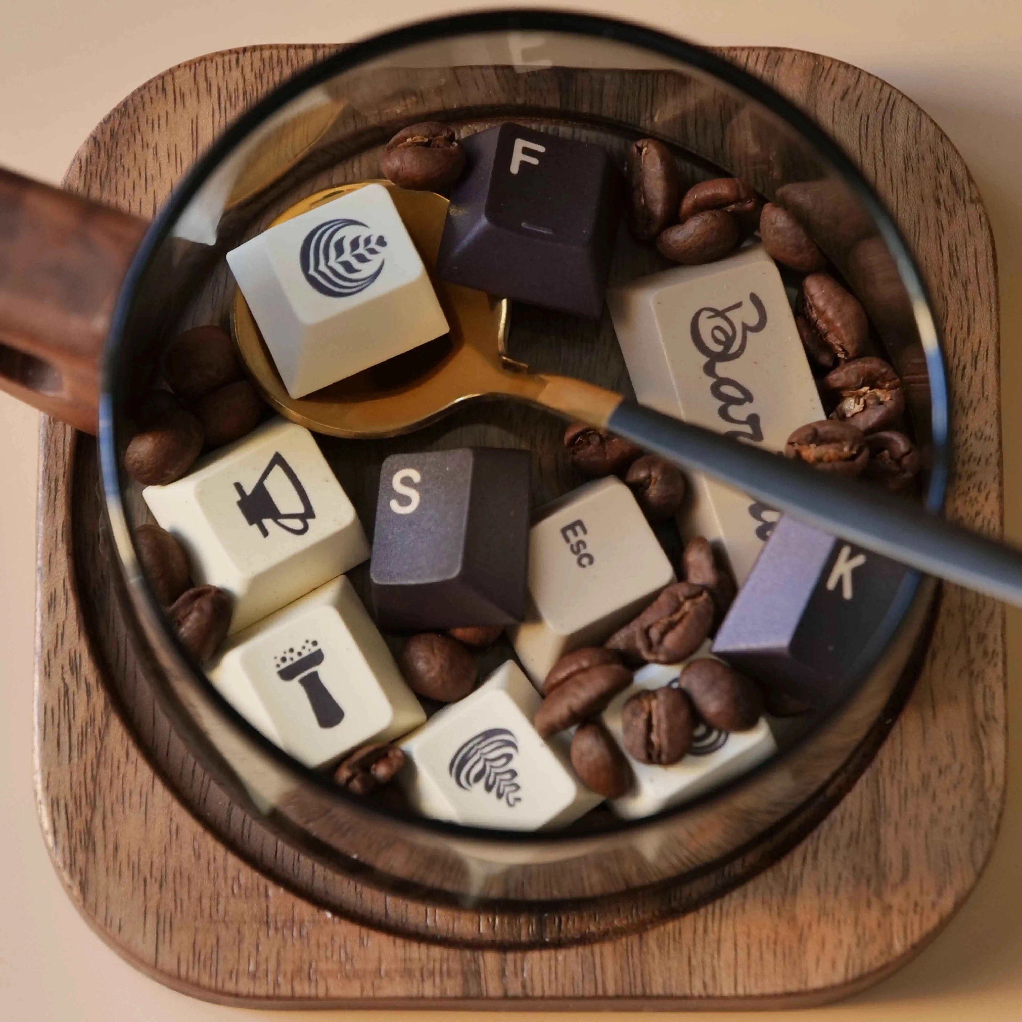 Milkyway Barista Keycaps Lados Sublimação Dye Cherry Perfil Keycap 61 64 68 75 84 87 96 980 104 108 Conjunto - Imagem 5