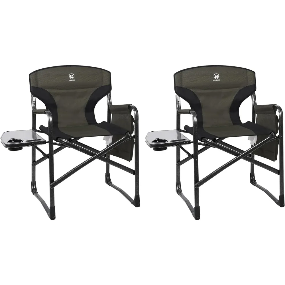 

Heavy Duty Supports 350LBS Relax Chair Beach Chairs Lightweight Folding Directors Chairs Outdoor Helinox Camping Chair 2pcs Low