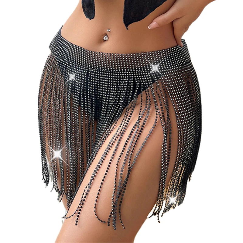 Halloween Rock Frauen Prom Bounce Nachtclub Party Mini Rock Sexy Elektrische Y2K Kleidung Diamant Spitze Patchwork Weiße Röcke 2023 – Detail 2