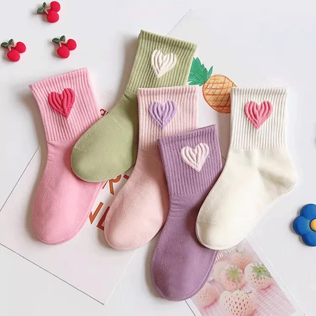 Girls Mid-Calf Socks 1-14 Years Quick-Dry Polyester High Elasticity - Image 5