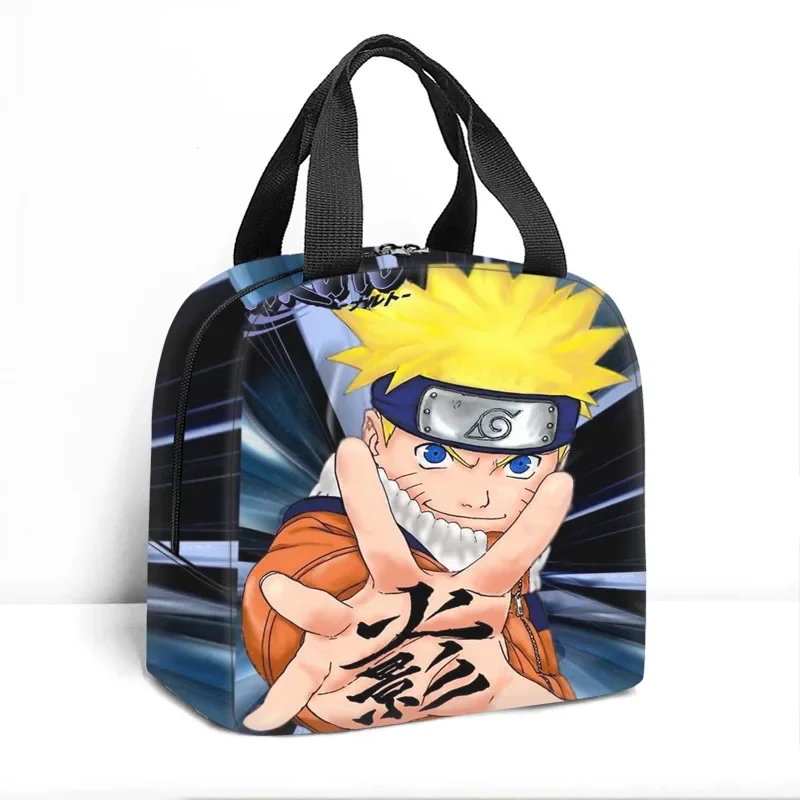 

3D Polyester Portable Insulated Bag Printed Cooler Bag Naruto Lightened Zipper Lunch Bag Foil Insulated Bag