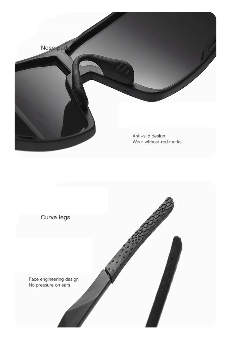 Modische bunte einteilige Sport-Sonnenbrille für Männer und Frauen, Wanderbrille, Outdoor, Skifahren, Radfahren, winddichte Brille 9321 – Detail 20