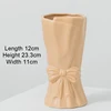 Northern Europe Highend Ceramic Flower Arrangement Device Creative Bow Vase Living Room Bedroom Dining Table Home Decoration 1Pc 6