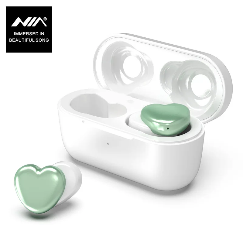 Heartbuds Earphones Bluetooth Heartshape Women Cute Headphones With