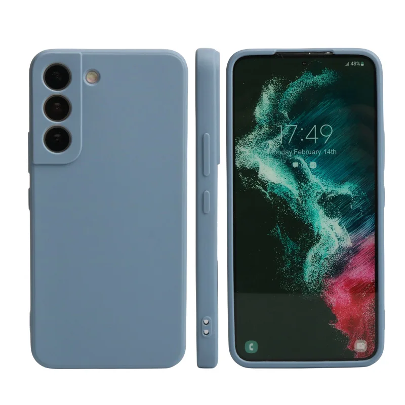 thumbnail image 1 of For Samsung S8 S9 S10+ S20 FE S21 S22 Plus S24 S23 Ultra Case Soft Liquid Silicone Ultra Thin Shockproof Phone Back Cover, 1 of 5