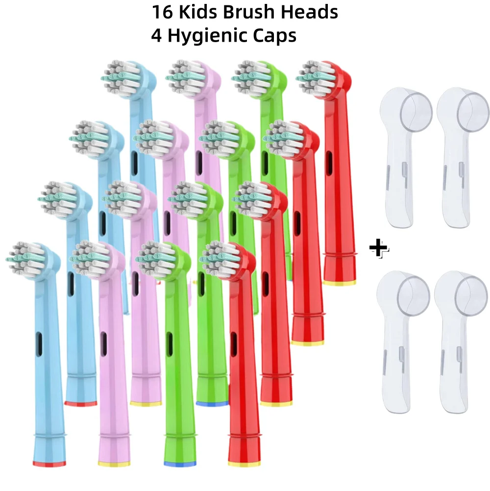 4/8/16 قطعة رؤوس بديلة لفرشاة أسنان الأطفال ​ لفرش...