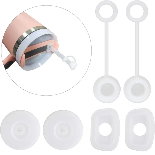 6 Tappi Silicone Per Stanley Cup 30oz/40oz - Kit Anti Perdita Con Coperchi Cannuccia - Foto 12